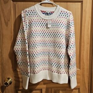 Talbots Rainbow Dot Sweater
